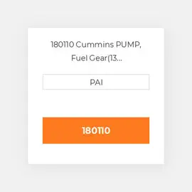 180110 Cummins PUMP, Fuel Gear(13 Teeth)(3/4in-16 O-Ring Port) Помпа
