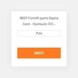 96511 Forklift parts Карта Card - Hydraulic F/C Single Lower