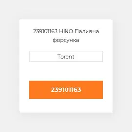 239101163 HINO Паливна форсунка