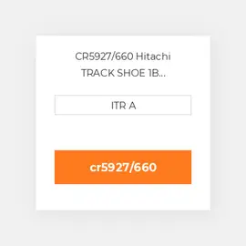 CR5927/660 Hitachi TRACK SHOE 1B W/TRAPEZOIDAL HOLE CLIPPED CORNERS Башмак