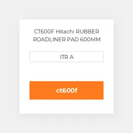 CT600F Hitachi RUBBER ROADLINER PAD 600MM Подушка