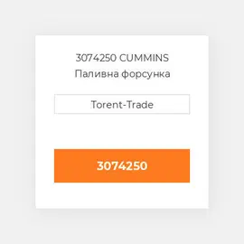 3074250 CUMMINS Паливна форсунка