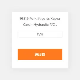 96519 Forklift parts Карта Card - Hydraulic F/C Double Lower