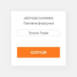 4307428 CUMMINS Паливна форсунка