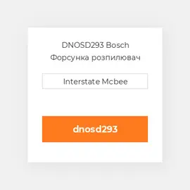DNOSD293 Bosch Форсунка розпилювач Nozzle