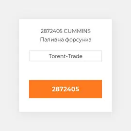 2872405 CUMMINS Паливна форсунка