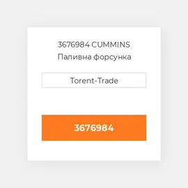 3676984 CUMMINS Паливна форсунка