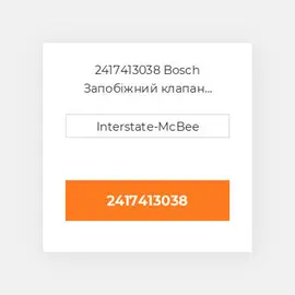 2417413038 Bosch Запобіжний клапан Check Valve