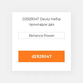 D2929047 Deutz Набір прокладок двз