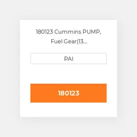 180123 Cummins PUMP, Fuel Gear(13 Teeth)(3/4in-16 O-Ring Port) Помпа