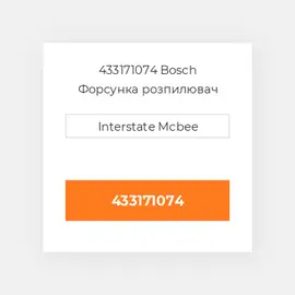 433171074 Bosch Форсунка розпилювач Nozzle
