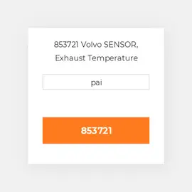 853721 Volvo SENSOR, Exhaust Temperature Датчик
