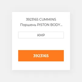 3923165 CUMMINS Поршень PISTON BODY C/W CLIPS