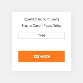 1234009 Forklift parts Карта Card - Fuse/Relay