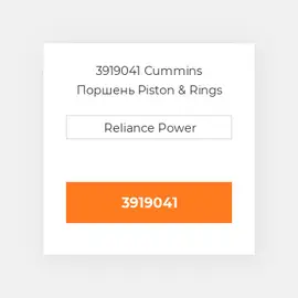 3919041 CUMMINS Поршень PISTON BODY C/W CLIPS