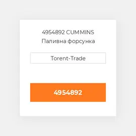 4954892 CUMMINS Паливна форсунка