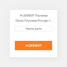 M-2931807 Плунжер Deutz Плунжер Plunger / Valve Kit [Injection Pump] F 4L 914