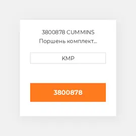 3800878 CUMMINS Поршень комплект PISTON CLIPS & RINGS