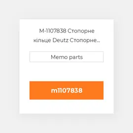 M-1107838 Стопорне кільце Deutz Стопорне кільце Circlip- Int