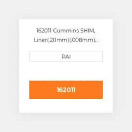 162011 Cummins SHIM, Liner(.20mm)(.008mm) Регулювальна шайба