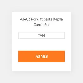 43483 Forklift parts Карта Card - Scr