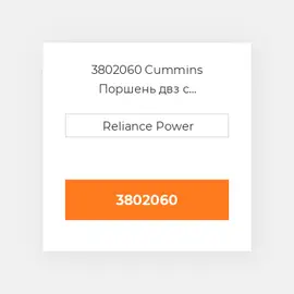 3802060 CUMMINS Поршень комплект PISTON CLIPS & RINGS