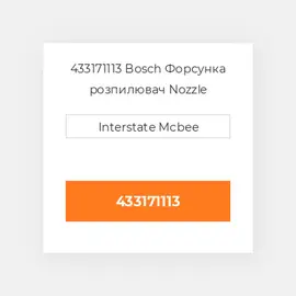 433171113 Bosch Форсунка розпилювач Nozzle