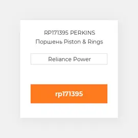 RP171395 PERKINS Поршень Piston & Rings