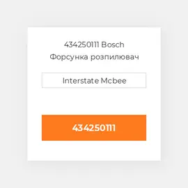 434250111 Bosch Форсунка розпилювач Nozzle