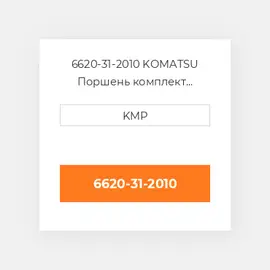 6620-31-2010 KOMATSU Поршень комплект PISTON PIN & CLIPS