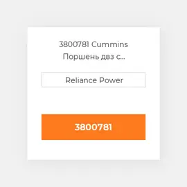 3800781 CUMMINS Поршень комплект PISTON CLIPS & RINGS STD