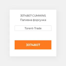 3074807 CUMMINS Паливна форсунка
