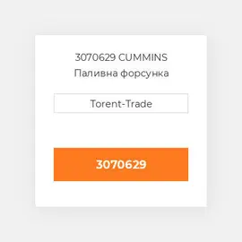 3070629 CUMMINS Паливна форсунка