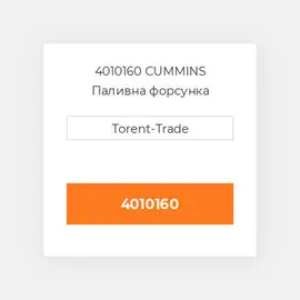 4010160 CUMMINS Паливна форсунка