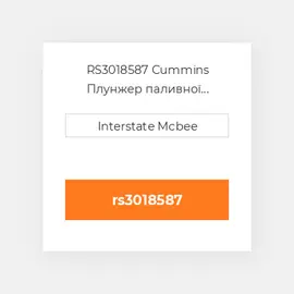 RS3018587 Cummins Плунжер паливної системи REMAN - B&P Assy - TS.