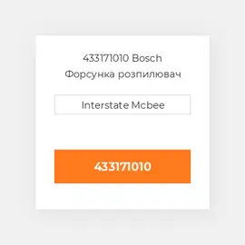 433171010 Bosch Форсунка розпилювач Nozzle