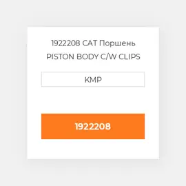 1922208 CAT Поршень PISTON BODY C/W CLIPS